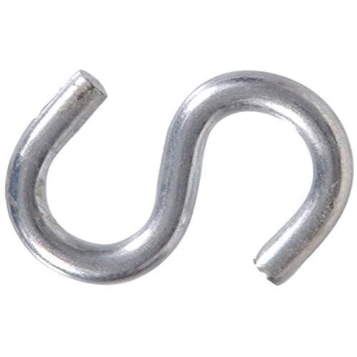 Hillman Hardware Essentials 320233 Zinc S-Hooks (1-1/2-inch) 100 Pack, Zinc-Plated