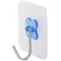 uxcell Home Wall Door No Scratch Towel Clothes Hanger Self Adhesive Seamless Hook 2pcs Blue