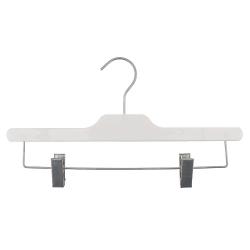 NAHANCO 91014RC50HU Premium Acrylic, High Gloss, Skirt Pant Hanger, 14inches, White (Pack of 12)