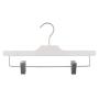 NAHANCO 91014RC50HU Premium Acrylic, High Gloss, Skirt Pant Hanger, 14inches, White (Pack of 12)