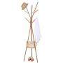 Cxjff Floor Standing Coat Rack Clothes Hat Stand Hanger Hooks Steel Modern, 3 Colors Available, 45x45x180CM (Color : Coffee)