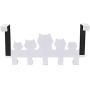 Zonman Cartoon Wall Mounted Bag Hanger Towels Rack Door Hanging Clothes Rack Free Nail Hanger Coat Rack Clothing Hooks (Cute White Cat Hook)