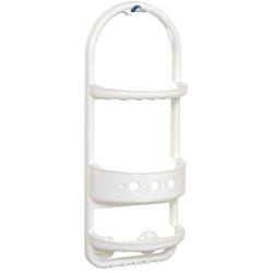 Plastic Shower Head Caddy Hanger Shampoo Razor Soap Dish Towel Wash Cloth Rack