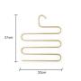 WZP Hanger Multi-Function S-Type Pants Rack,Gold Aluminum Hangers Home Drying Rack Easy to Clean/Golden/As Shown