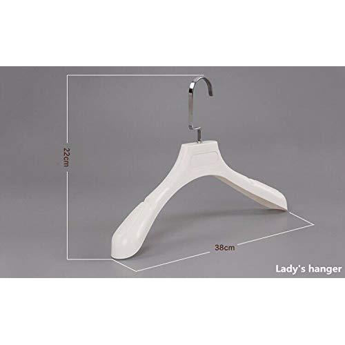 8pcs 38cm Thick Wide Shoulder White Plastic Clothes Hanger for Coats Garment and Fur