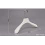 8pcs 38cm Thick Wide Shoulder White Plastic Clothes Hanger for Coats Garment and Fur