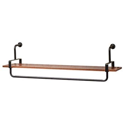 Yuany Vintage Hose Hook Coat Rack Solid Wood Art Wall Rack Combination Single Pole Clothes Shoes Hangers Solid and Durable Living/Bedroom/Study/Bar Shelf Accessories (Size : 125cm)
