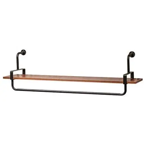 Yuany Vintage Hose Hook Coat Rack Solid Wood Art Wall Rack Combination Single Pole Clothes Shoes Hangers Solid and Durable Living/Bedroom/Study/Bar Shelf Accessories (Size : 125cm)