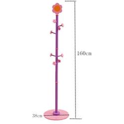 Coat Rack Child Solid Wood Bedroom Landing Cartoon Hangers Kindergarten Clothes Hanger Purple