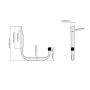 Home Master Hardware Steel Garage Storage Utility Hooks Wall Mount Organizer Multi-Tools Hanger Holder Hook with Screws 6 Pack