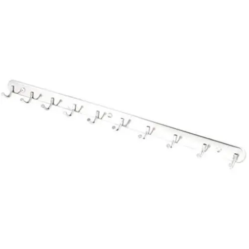 uxcell Coat Hat Clothes Holder 10 Hooks Wall Mount Hook Rack Hanger 66cm Long uxcell Coat Hat Clothes Holder 10 Hooks Wall Mount Hook Rack Hanger 66cm Long