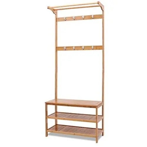 Floor Standing Hat and Coat Rack Clothes Hat Tree Stand Hanger Simple Hall Shoe Rack Combination Living Room GAOFENG (Color : Natural, Size : 90cm) Floor Standing Hat and Coat Rack Clothes Hat Tree Stand Hanger Simple Hall Shoe Rack Combination Living Room GAOFENG (Color : Natural, Size : 90cm)