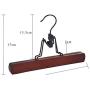 Set of 5 Wood Coat Clothes Hangers Non Slip Trouser Bar Wooden Suit Hanger Rack Skirt and Trouser Hangers