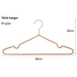 10pcs Random Color Thick PVC Coated Metal Clothes Hanger, Space Saving Non Slip Shirts Dress Coats Hangers Rack