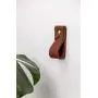 Small Leather Wall Hook, minimal wall hanging strap towel hook rack wall leather loop strap for scarf hook storage hanger towel holder coat hooks decorative