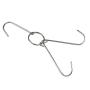 TinaWood 3 PCS 9.4" Stainless Steel Double Meat Hooks Roast Duck Bacon Shop Hook BBQ Grill Hanger Cooking Tools Accessories