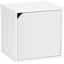 IRIS USA, CQB-35D, Modular Wood Storage Cube Boxes with Door, White, 1 Pack