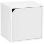 IRIS USA, CQB-35D, Modular Wood Storage Cube Boxes with Door, White, 1 Pack