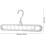 TOPINCN 5pcs Clothes Hanger Magic Hanger Space Saving Hangers Clothes Grouper Multifunctional Closet Organizer 9 Hole (Gray)