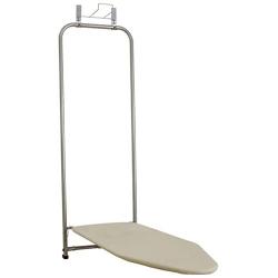 Household Essentials 144222 Over The Door Small Ironing Board With Iron Holder | Natural Cotton Cover