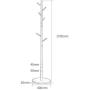 Barture-Coat rack Clothes Stand Hangers Rubber Wood Entryway Storage Shelf with Hooks Height 170cm Simple Installation 4 Colors (Color : Black) Barture-Coat rack Clothes Stand Hangers Rubber Wood Entryway Storage Shelf with Hooks Height 170cm Simple Installation 4 Colors (Color : Black)