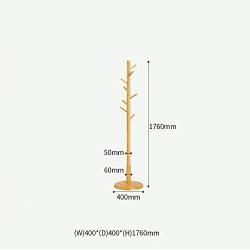 HL-TD Wooden Coat Rack Floor Rack Bedroom Clothes Rack Combination Hanger Living Room Simple (Color : C)