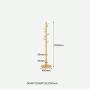 HL-TD Wooden Coat Rack Floor Rack Bedroom Clothes Rack Combination Hanger Living Room Simple (Color : C)