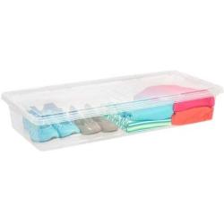 IRIS 41 Qt. Underbed Plastic Storage Box, Clear