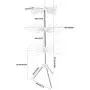 Cypress Shop Clothes Drying Rack Line Foldable Hanging Laundry Clothes Dryer Towel Hanger 3 Tiers Indoor Use Clothlines Balconies 3 Legs Retractable Folding Stand Household Home Furniture