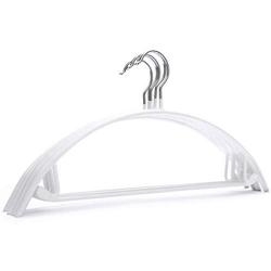 VANORIG Deluxe Hanger Clothes Hanger Durable High Manganese Steel Hangers PVC Resin Coating Clothing Hanger,Pack of 5 (White)