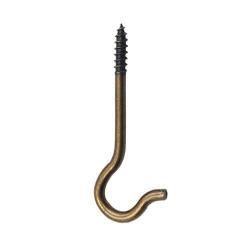 Rubbed Bronze Metal Cup Hooks Round End Screw-in Hanger for Indoor and Outdoor (Bronze 24 Pack)