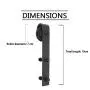 2 PCS Black Sliding Door Barn Door Hardware Wheels,Solid Carbon Steel J-Shape Roller Hangers Kit,Smooth and Quiet Door Wheels,240lb Weight Capacity