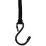 Heavy Duty 9 Gauge Small Hook Elegant Black Metal Steel Wire S Hooks Hanger for Home and Garden Connector, Pack of 20