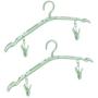 CUTICATE 2 Pack Travel Hangers Folding Hangers with 4 Clips Portable Clothes Hangers, Non-Slip, Lightweight for Home and Travel - Green CUTICATE 2 Pack Travel Hangers Folding Hangers with 4 Clips Portable Clothes Hangers, Non-Slip, Lightweight for Home and Travel - Green
