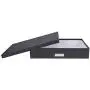 Bigso Sverker Fiberboard Legal/Art Storage Box, 3.3 x 17.1 x 12.2 in, Dark Grey Bigso Sverker Fiberboard Legal/Art Storage Box, 3.3 x 17.1 x 12.2 in, Dark Grey