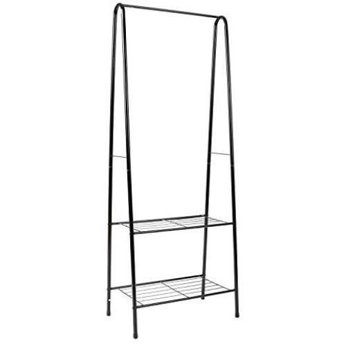 Homebi Garment Rack Metal Clothing Rack Coat Organizer Laundry Closet Storage Entrway Shelving Unit with Hanger and 2-Tier Durable Shelf for Shoes Clothes Storage in Black, 23.6”Wx13.19”Dx63”H Homebi Garment Rack Metal Clothing Rack Coat Organizer Laundry Closet Storage Entrway Shelving Unit with Hanger and 2-Tier Durable Shelf for Shoes Clothes Storage in Black, 23.6”Wx13.19”Dx63”H