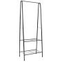 Homebi Garment Rack Metal Clothing Rack Coat Organizer Laundry Closet Storage Entrway Shelving Unit with Hanger and 2-Tier Durable Shelf for Shoes Clothes Storage in Black, 23.6”Wx13.19”Dx63”H Homebi Garment Rack Metal Clothing Rack Coat Organizer Laundry Closet Storage Entrway Shelving Unit with Hanger and 2-Tier Durable Shelf for Shoes Clothes Storage in Black, 23.6”Wx13.19”Dx63”H