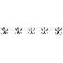 E-UNIONA Stainless Steel Wall Mounted 5 Double-Hook Organizer Rack Heavy Duty Robe Coat Clothes Hat Hanger Organizer Rack