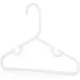 HANGERWORLD 20 White 11.8inch Plastic Kids Coat Clothes Garment Top Clip Hangers Closet Set Baby Toddler