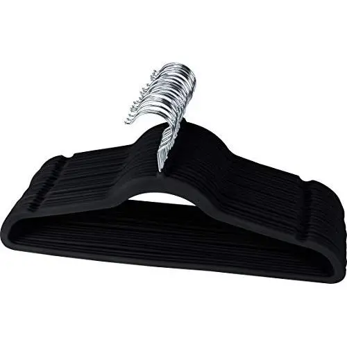 Utopia Home Premium Non Slip Velvet Hangers - Coat Suit Hangers - (Black, Pack of 30) Utopia Home Premium Non Slip Velvet Hangers - Coat Suit Hangers - (Black, Pack of 30)