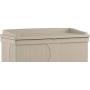 Suncast 99-Gallon Large Deck Boxes - Lightweight Resin Indoor/Outdoor Storage Container and Seat for Patio Cushions and Gardening Tools - Store Items on Patio, Garage, Yard - Taupe