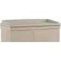 Suncast 99-Gallon Large Deck Boxes - Lightweight Resin Indoor/Outdoor Storage Container and Seat for Patio Cushions and Gardening Tools - Store Items on Patio, Garage, Yard - Taupe