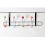 Premier Housewares Chrome 10 Hook Over Door Hanger with Ceramic Balls - Multi-Coloured