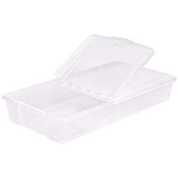 Iris Underbed Storage Boxes 20" W X 39" L X 6.5" D, 58 Qt.