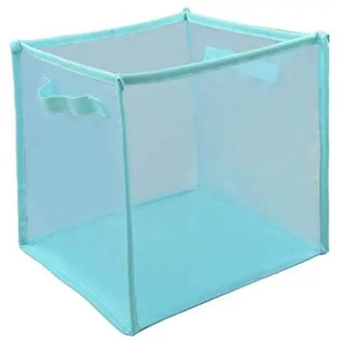 Loneflash Laundry Hampers Basket Collapsible with Carry Handle Net Cloth Hanger Storage 33x33x33cm Loneflash Laundry Hampers Basket Collapsible with Carry Handle Net Cloth Hanger Storage 33x33x33cm