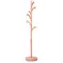 TYM-JKH Hanger Simple Floor Coat Rack Vertical Metal Hanger Bedroom Living Room Clothes Rack Simple Warm Pink Floor Hanger