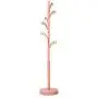 TYM-JKH Hanger Simple Floor Coat Rack Vertical Metal Hanger Bedroom Living Room Clothes Rack Simple Warm Pink Floor Hanger