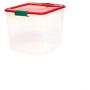 Homz 31 Quart Latching Bin Holiday Clear Storage Container with Lid, Medium(pack of 8)