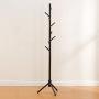 TLTLYMJ Coat Rack, Solid Wood Bedroom Hangers, Home Floor, Simple Office Clothes Rack (Color : Wood Color)