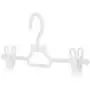 HANGERWORLD 20 White 11.8inch Plastic Kids Coat Clothes Garment Top Clip Hangers Closet Set Baby Toddler